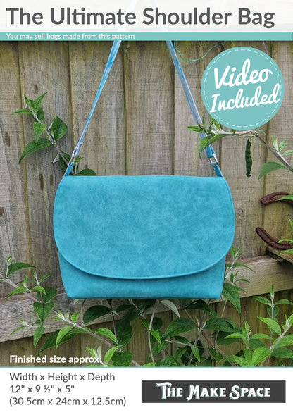 Ultimate Shoulder Bag Paper Sewing Pattern with video sew along
