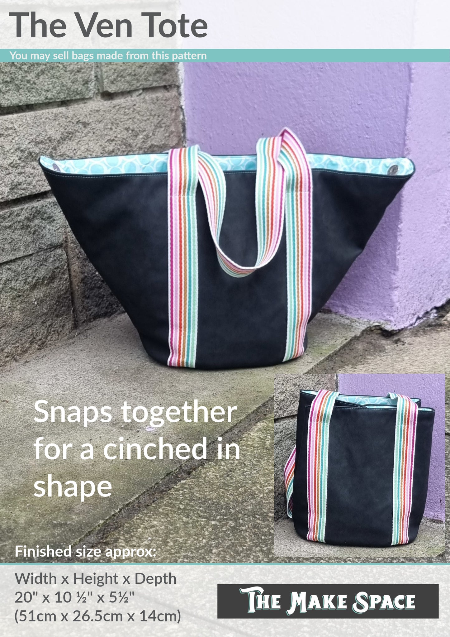 The Ven Tote - Mini Market Makes PDF Sewing Pattern