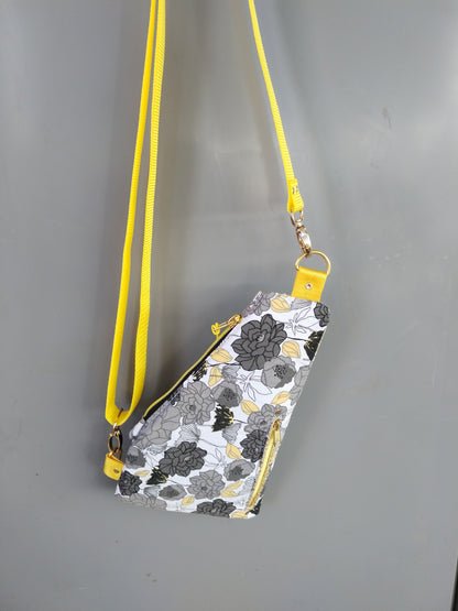 Adventurer Sling Bag Paper Sewing Pattern made by Marcia Pantin yellow strap