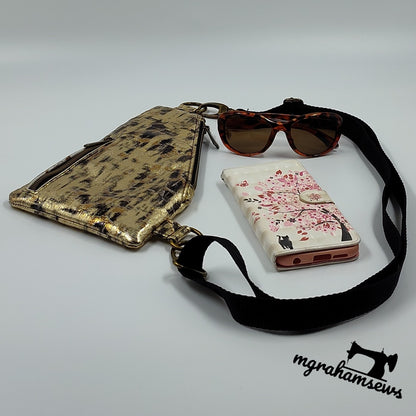 Adventurer Sling Bag Paper Sewing Pattern made by Michelle Graham view with accessories 