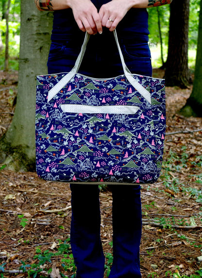Alice Shopper Tote Sewing pattern fabric pattern