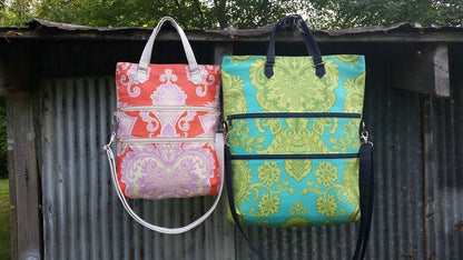 Amber Fold Over Bag Sewing Pattern  large and small size