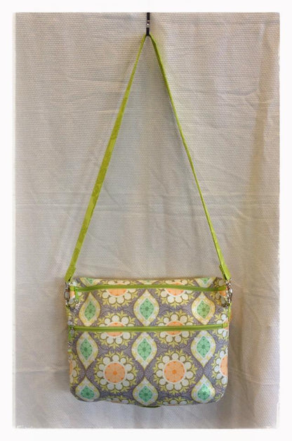 Amber Fold Over Bag Sewing Pattern  multi coloured fabric