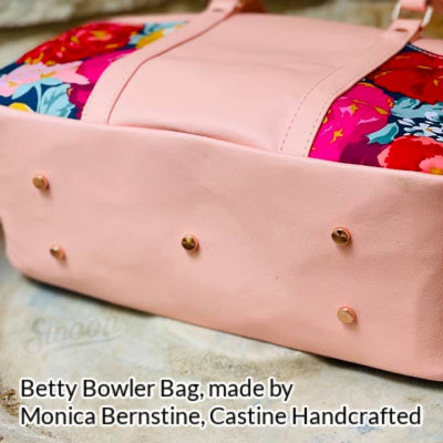 Betty Bowler Bag Sewing Pattern  made by Monica Bernstine Castine  bottom view