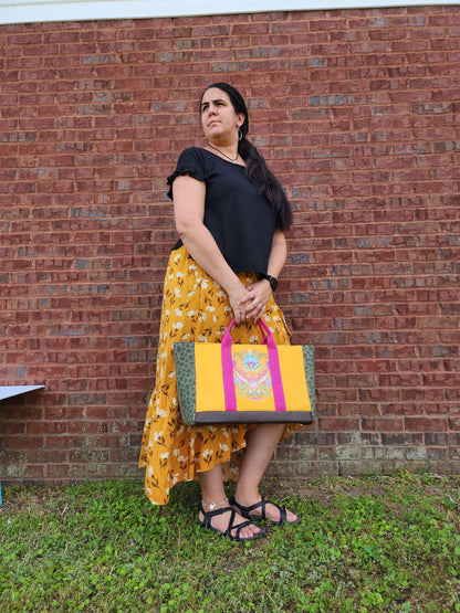 Big Big Bag PDF Sewing Pattern made by Maggie Mafio modelled