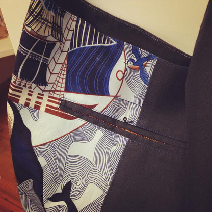 Bonnie Bucket Bag Sewing Pattern nautical fabric