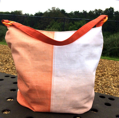 Bonnie Bucket Bag Sewing Pattern orange fabric