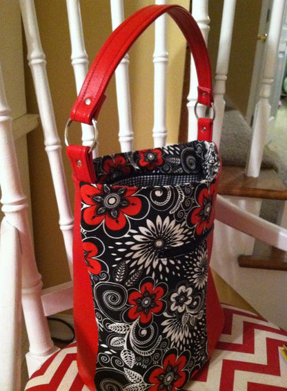  Bonnie Bucket Bag Sewing Pattern  red fabric