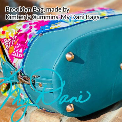 Brooklyn Bag from Swoon Sewing Patterns, bottom view made by My Danibags
