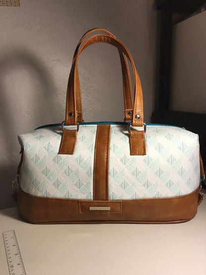 Brooklyn Handbag & Traveler Sewing Pattern Modified made by Lauren Mormino - Moremeknow