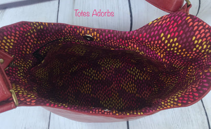 Bucket Tote PDF Sewing Pattern colourful interior 