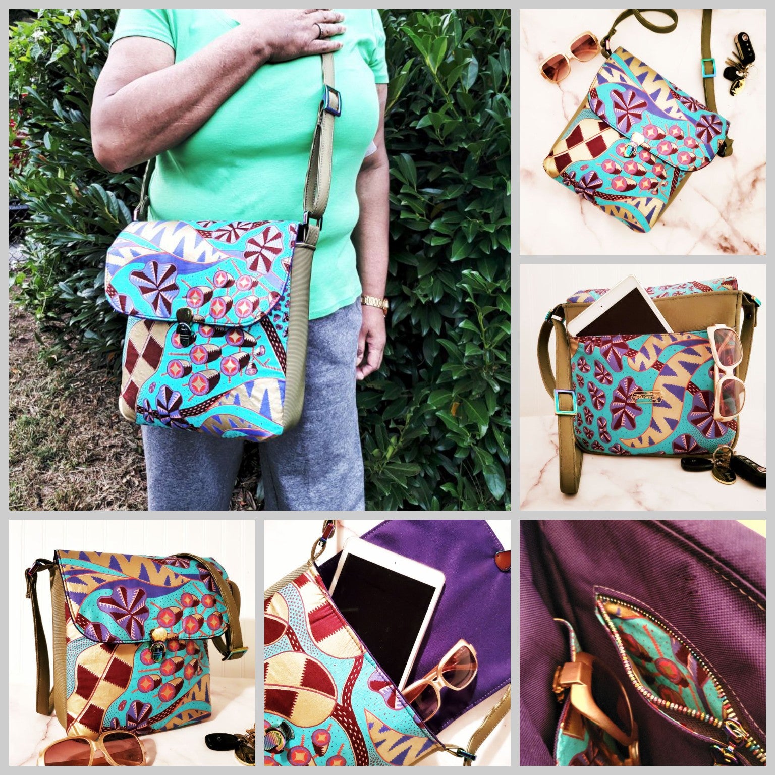 Button Lock Bag PDF Sewing Pattern made by KK Mattocks