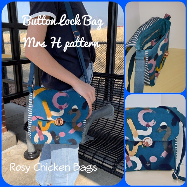 Button Lock Bag PDF Sewing Pattern made by Nancy Edtl