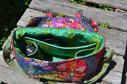  Camille Camera Bag Sewing Pattern  made by Crystal Chadwick interior view