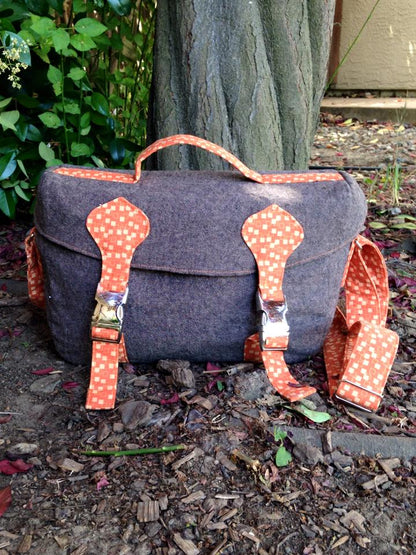 Camille Camera Bag Sewing Pattern made by Darcie Griffin of Mimis Mom 
