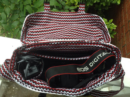  Camille Camera Bag Sewing Pattern  made by Heidi Boatman Meeks interior view