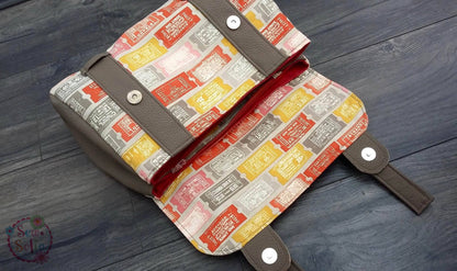  Carter Messenger Handbag Sewing Pattern made by Louise Ambrosi open flap