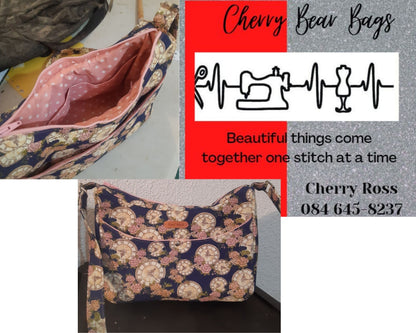 Classic Handbag PDF Sewing Pattern made by Cherry Ross