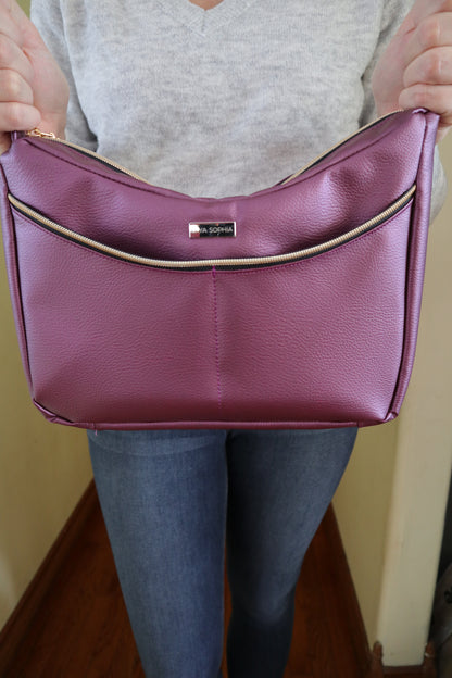 Classic Handbag PDF Sewing Pattern made by Kris Sew Notes front view