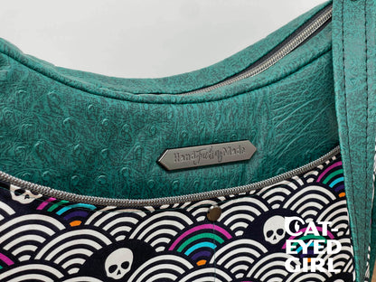 Classic Handbag PDF Sewing Pattern made by Krystal Leehy close up view