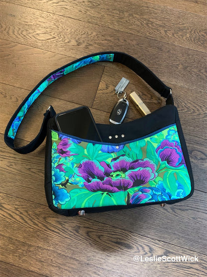 Classic Handbag PDF Sewing Pattern made by Leslie Wickenden full view 