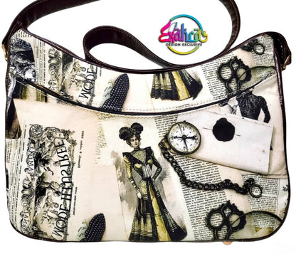 Classic Handbag PDF Sewing Pattern made by Siti Nursyuhada - front view