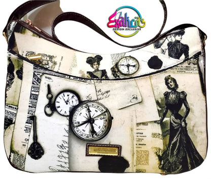 Classic Handbag PDF Sewing Pattern made by Siti Nursyuhada vintage fabric 