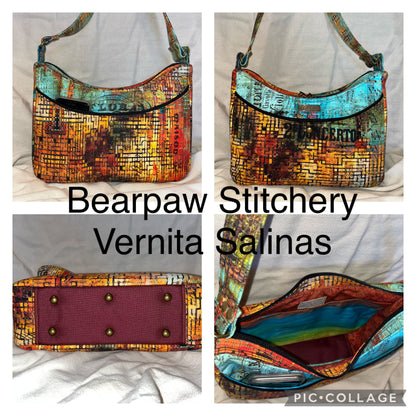 Classic Handbag PDF Sewing Pattern made by Vernita Salinas
