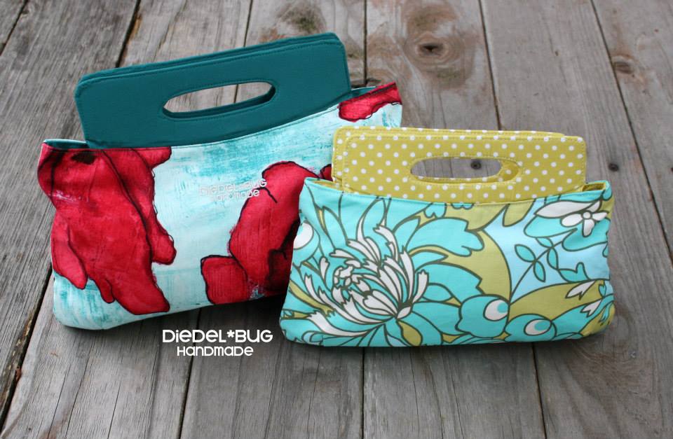  Coraline Clutch Sewing pattern  made by Diedel Bug Handmade 2 sizes 