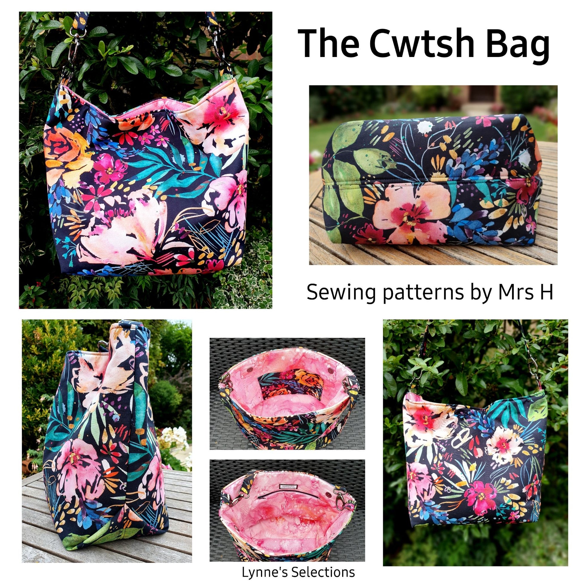Cwtsh Bag PDF Sewing Pattern  by Mrs H various views
