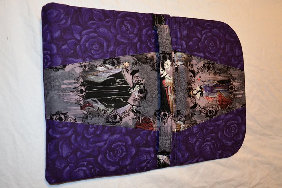 Dakota Tablet Clutch sewing pattern  Halloween fabric back view