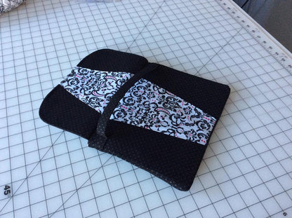 Dakota Tablet Clutch sewing pattern  back view with handle