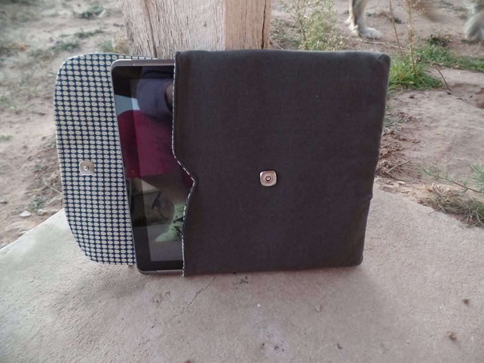 Dakota Tablet Clutch sewing pattern  open view
