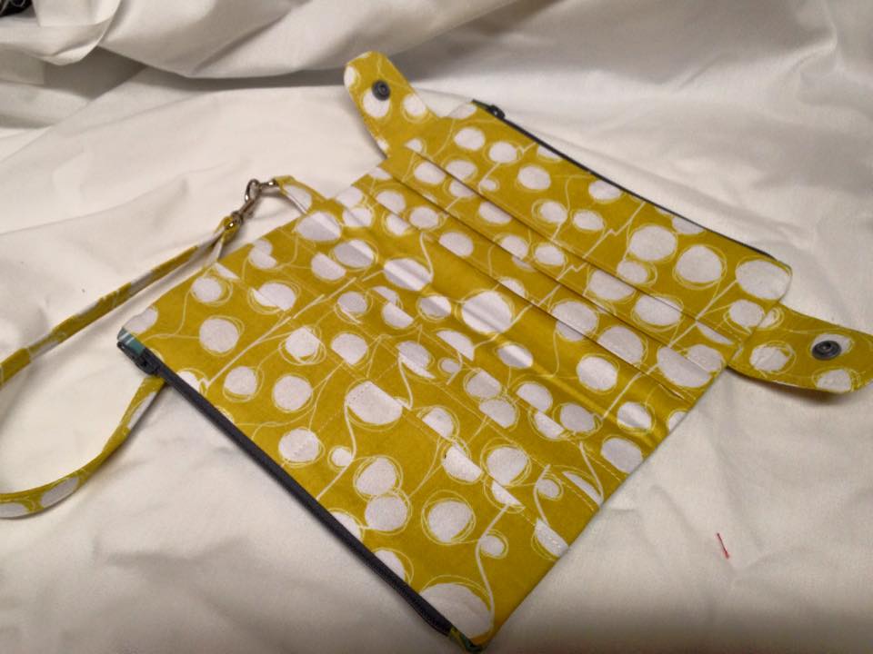  Della Wallet Clutch sewing pattern made by Darcie Griffin