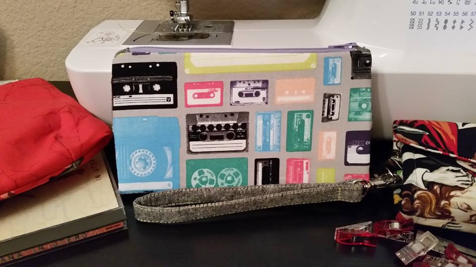  Della Wallet Clutch sewing pattern made by Deborah Luciano cassette fabric