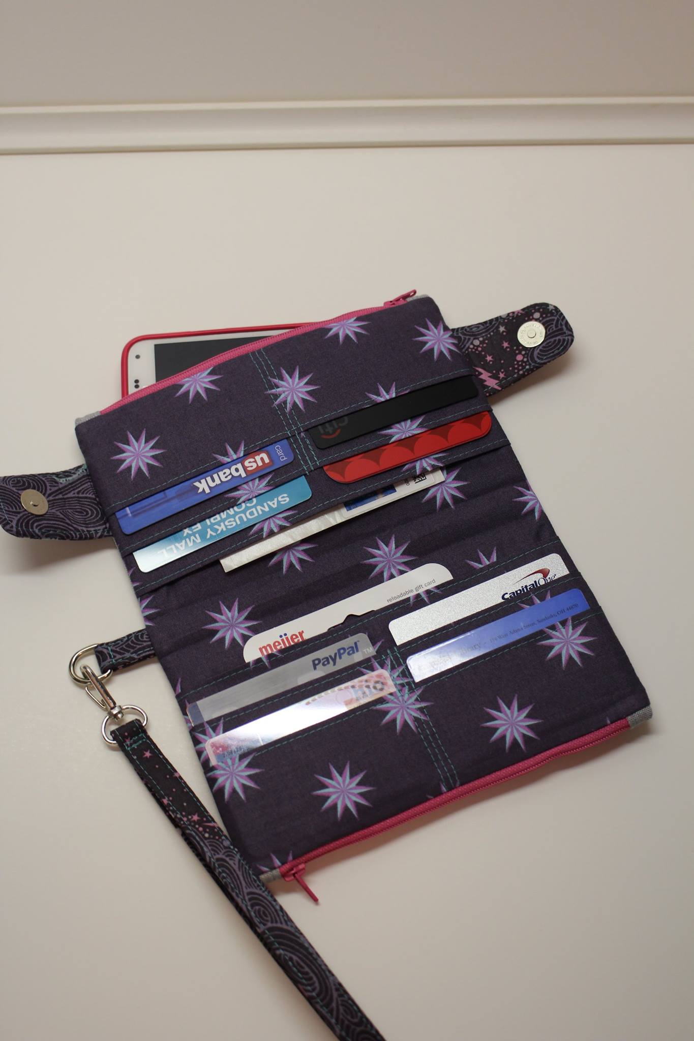  Della Wallet Clutch sewing pattern made by Jennifer Greene