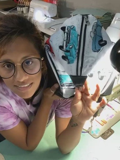 Denver Mini Backpack sewing pattern  made by Castine