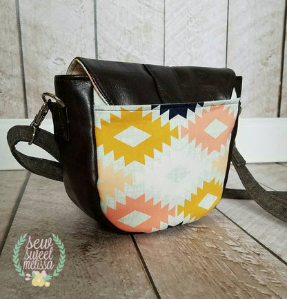 Dollie Mini Crossbody Sewing Pattern  made by Melissa Magruder back view