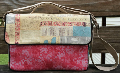  Dorian Messenger bag sewing pattern  contrast fabric