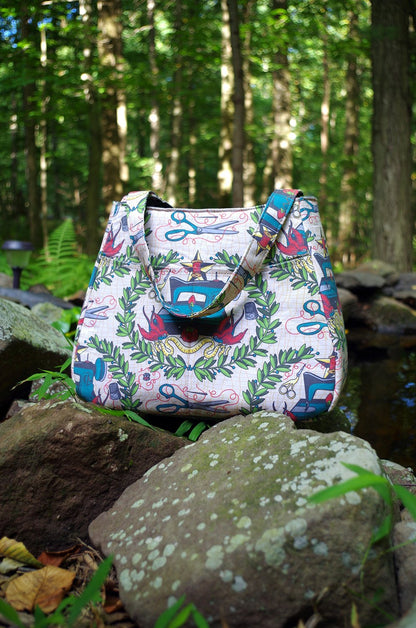 Ethel Tote bag sewing pattern woodland picture