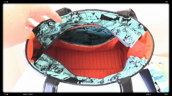 Evelyn Handbag & Market Tote Sewing Pattern interior view
