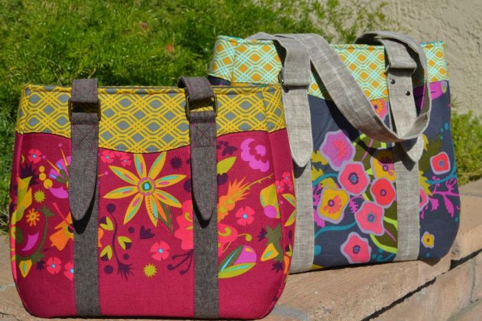 Evelyn Handbag & Market Tote Sewing Pattern made by Crystal Chadwick