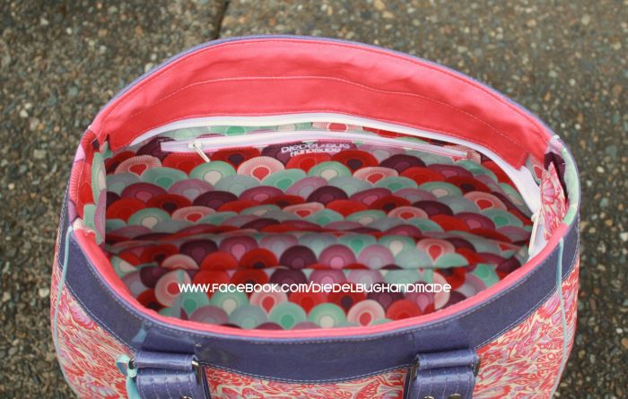 Evelyn Handbag & Market Tote Sewing Pattern made by Erin Morris zip view