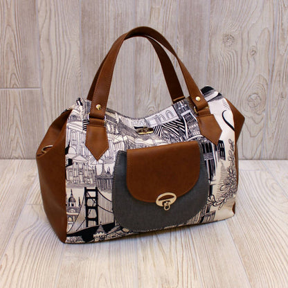 Frankie Handbag Tote sewing pattern made by Jennifer Greene
