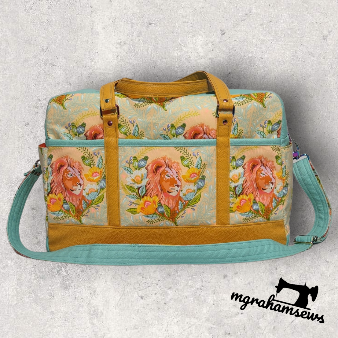 Getaway Bag Paper Sewing Pattern  made by Michelle Graham side view