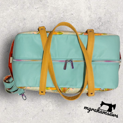 Getaway Bag Paper Sewing Pattern  made by Michelle Graham top strap
