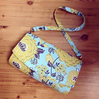 Glenda Convertible Clutch sewing pattern floral fabric