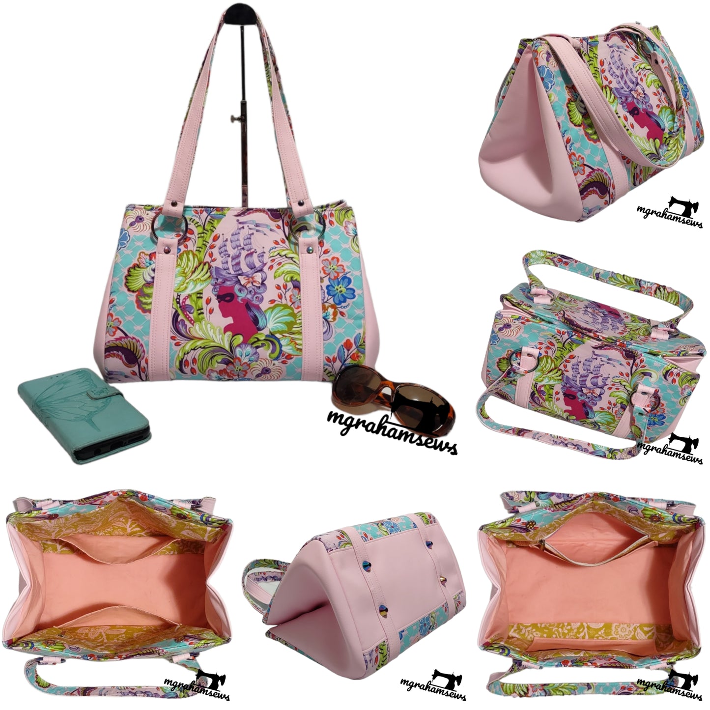 Happy Handbag PDF Sewing Pattern made by Michelle Graham various views