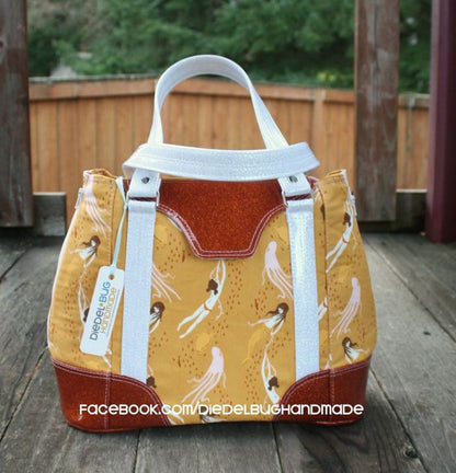 Harriet Expandable Tote Sewing Pattern  jellyfish fabric 