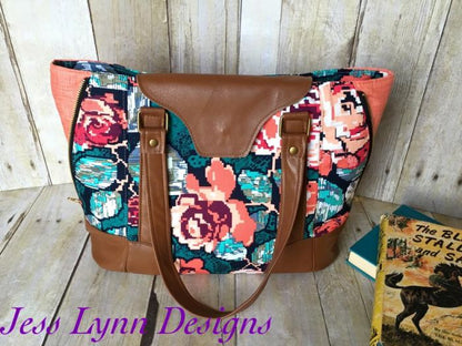 Harriet Expandable Tote Sewing Pattern  made by Jessica Daley 
